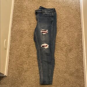 Classic Blue Distressed Women's Jeans